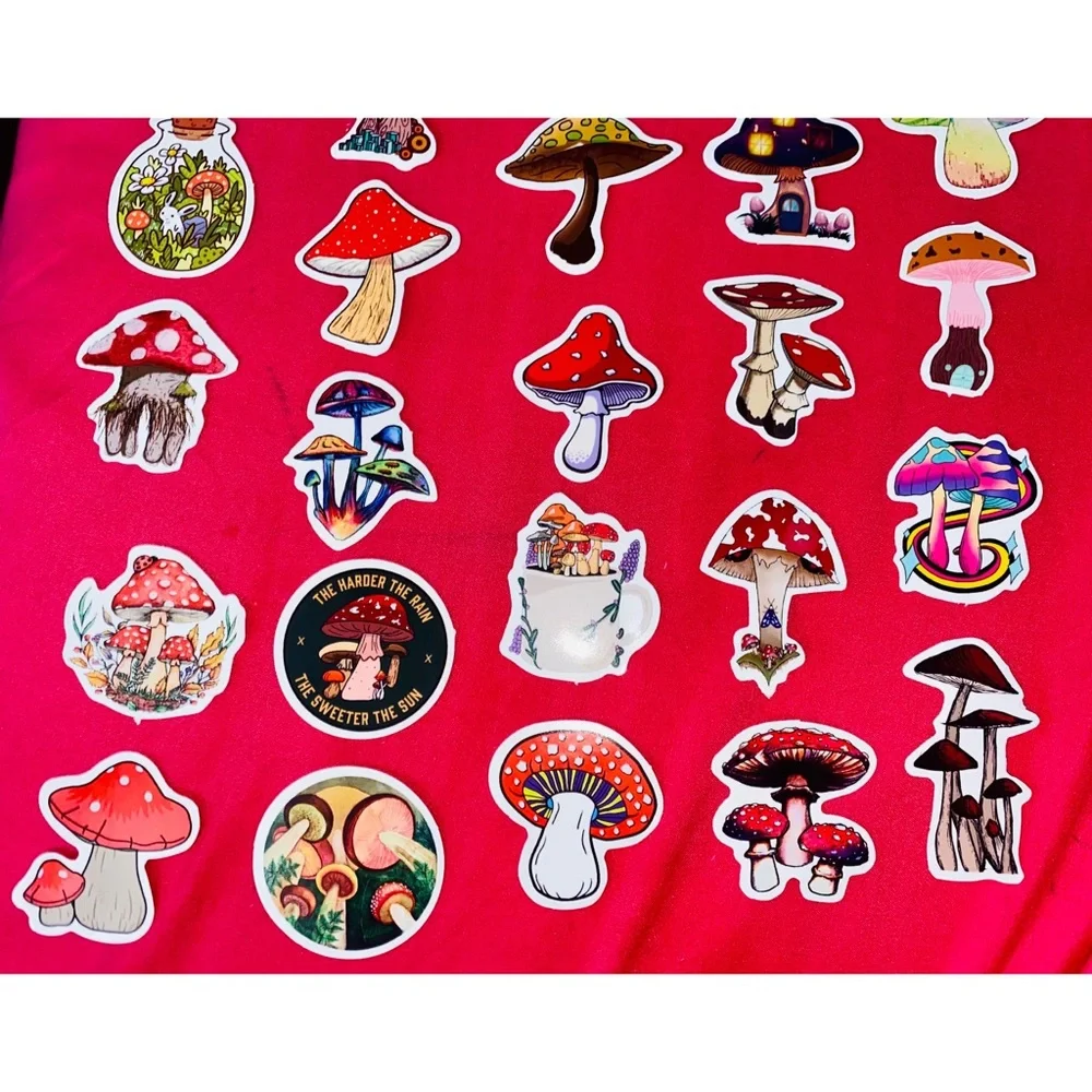 Psychedelic Mushroom Rave Stickers for Water Bottle, Laptop etc